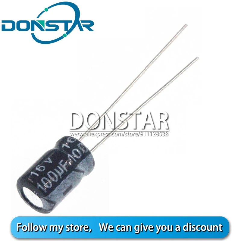 

20PCS 16V 100UF Electrolytic capacitor 100UF 16V 5*11MM Aluminium electrolytic capacitor