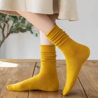 fashion autumn winter cotton comfortable women socks solid cute long socks for harajuku vintage