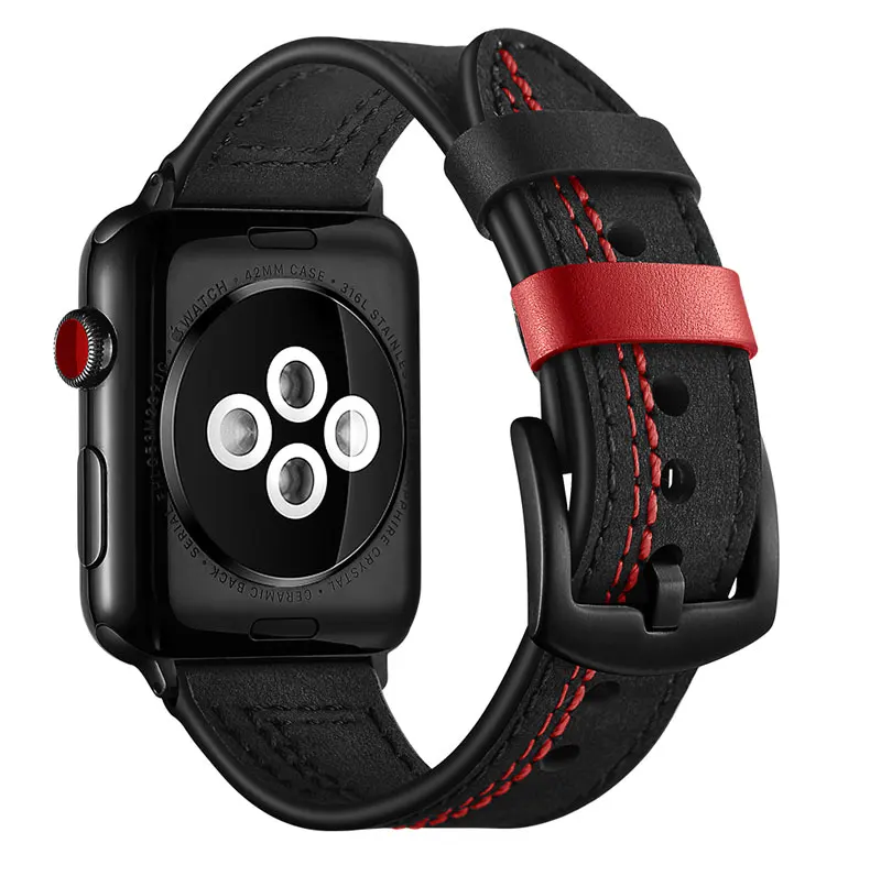 Аксессуары для наручных часов для apple watch, ремешок 42 мм, 38 мм, версия apple watch band 44 мм 40 мм наручных часов iwatch серии 5/4/3/2/1 браслет из натуральной кожи