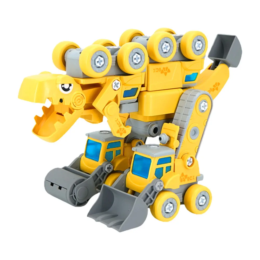 

1 Set 5-in-1 Take Apart Construction Vehicles Transform Robot Toys