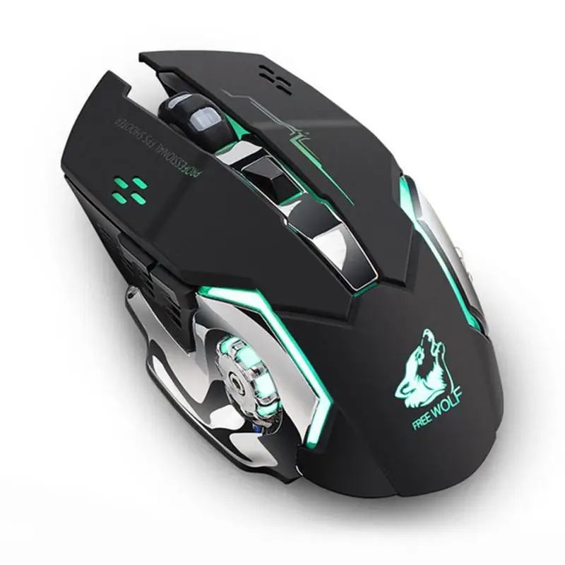 

HiMISS Wireless Mouse For PC USB Rechargeable Wireless Mute LED Back-lit Gaming Mouse USB Optical Mouse