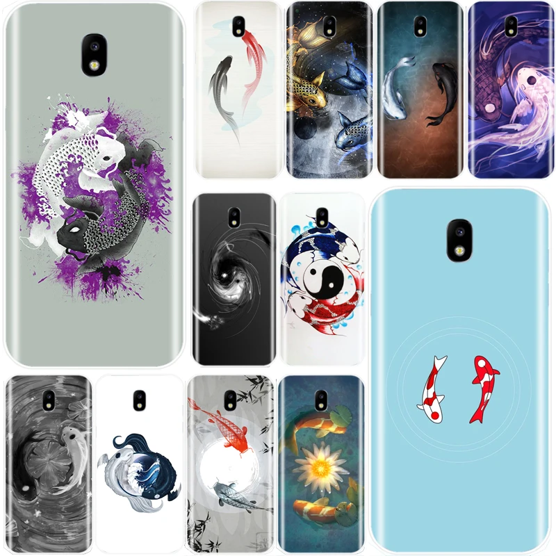 Чехол для телефона из ТПУ Yin Yang Koi Fish чехол Samsung Galaxy J4 J5 J6 J8 2018 J3 J7 2017 J7MAX 2016