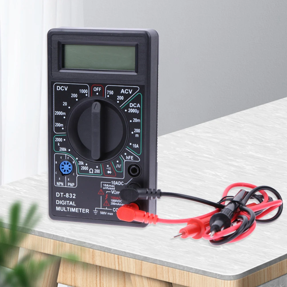 

AC/DC Digital Multimeter Voltmeter Ammeter Ohm Tester Handheld Meter Digital Multimeter Ohm Amp Detecting Tester