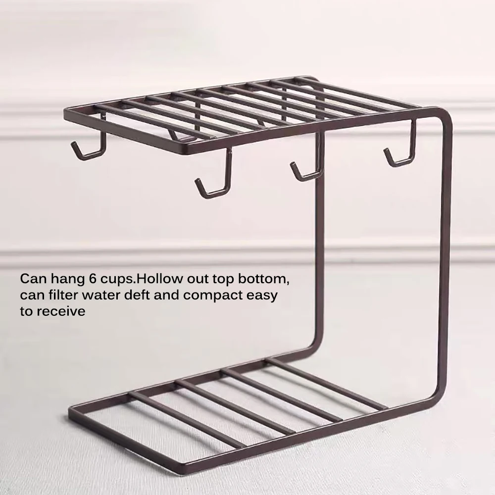 

New Ins Style Family Bar Coffee Color Fashion Wrought Iron Coffee Cup Holder Net Red Environmental Protection