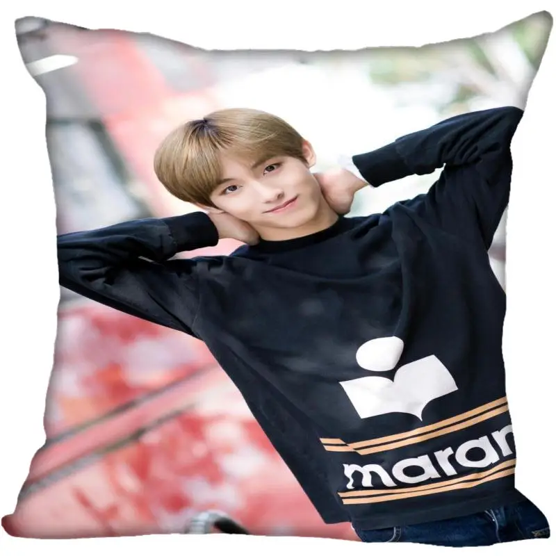 

Fan Xi Hot Custom KPOP NCT WINWIN Printed Silk Square Pillowcase Home Decorative zipper Satin Pillowcases (One Side)