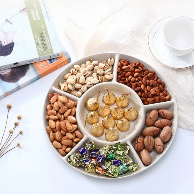 Пшеничная соломенная конфетная тарелка фруктовые пластиковые тарелки для еды