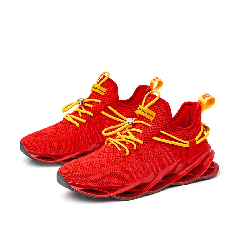 Mens Athletic Walking Running Shoes Blade Sneakers Mesh Training Sport Trail Running Shoes for Man Jogging Non Slip Tennis Shoe