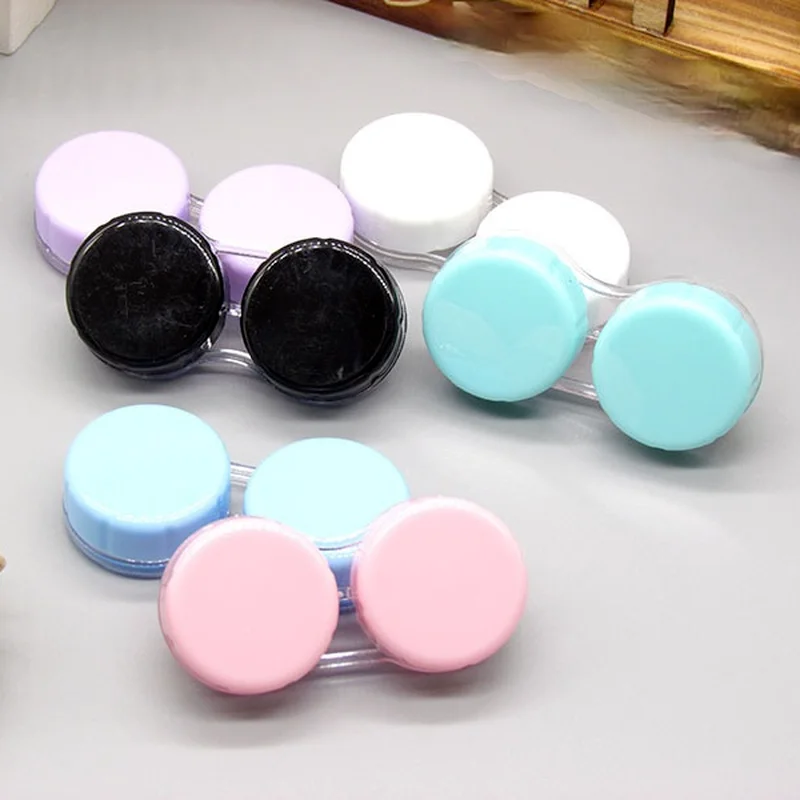 

1PCS Candy Color Contact Lenses Box Case Women Men Small Mini Portable Contact Lens Case for Travel Kit Holder Container