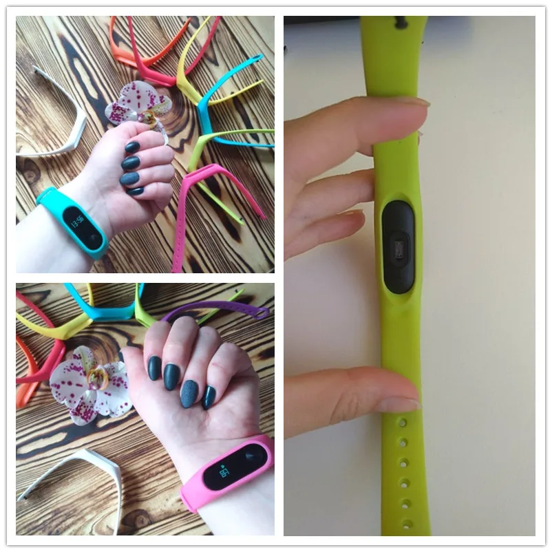 1 шт. для Xiaomi mi band 2 ремешок на запястье силиконовый фитнес браслет Mi Band смарт