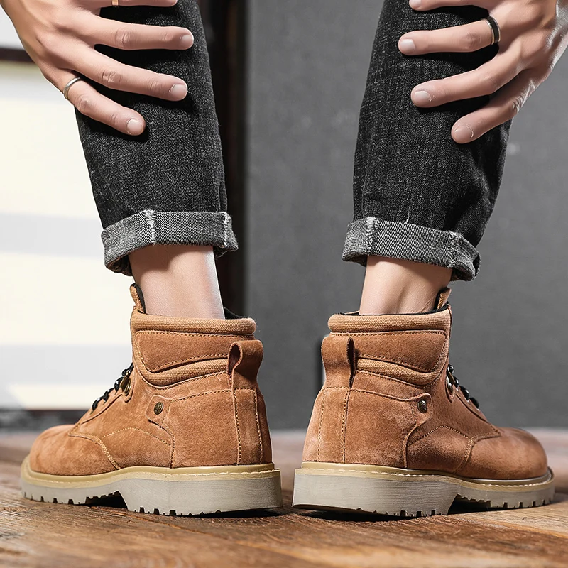 

Men's Winter Footwear Mens Shoes Sports High Heels Winter Men's Fashion Boots Men Botas Tenis De Bota Para Hombre Black