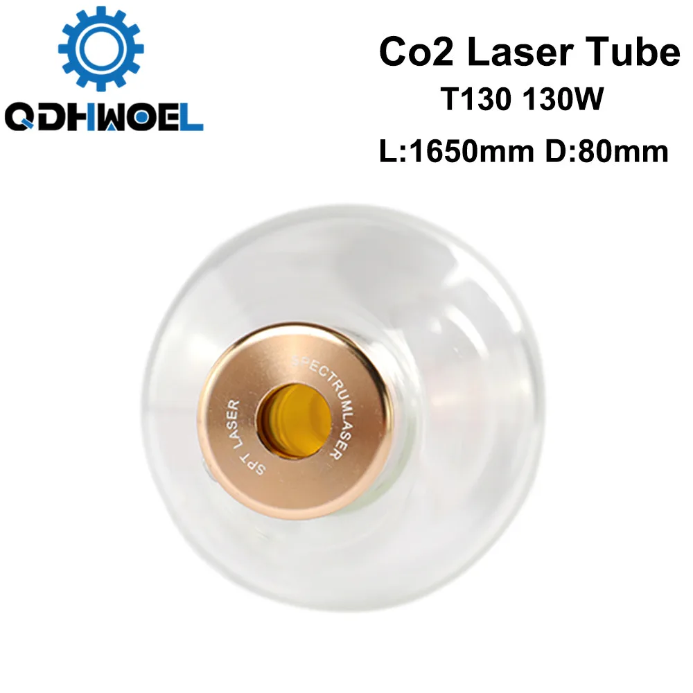 QDHWOEL T130 130-150W Co2 лазерная трубка длиной 1650 мм в диаметре. 80 для лазерной лампы CO2 |