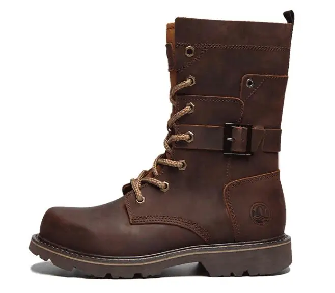 2018 Новые мужские ботинки из коровьей кожи уличные дезерты мотоциклетные Ретро