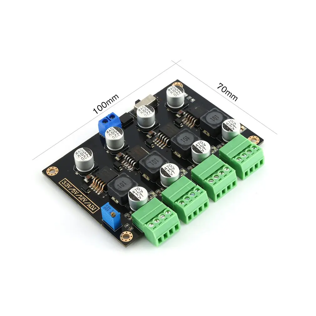 Многоканальный импульсный модуль питания 3 V/5 V/12 V/ADJ плата с регулируемым