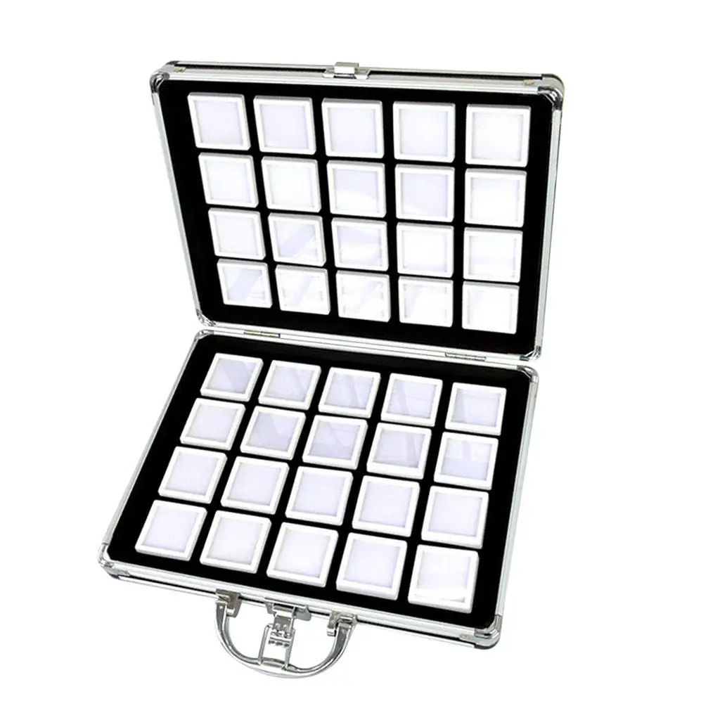 

Aluminium Alloy Protable Diamond Storage Case Simple Girl EarringsTool Diamond Painting Box Gemstone Beads Organizer