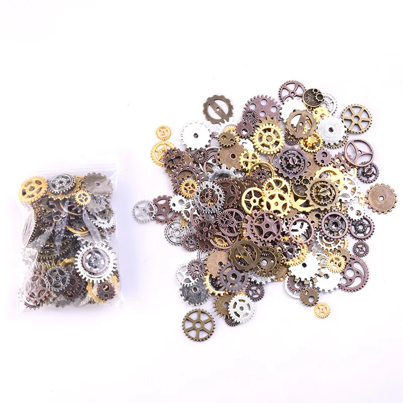 

90g 12-15mm About 30-50pcs Mix Styles Epoxy Resin Filling Alloy Metal Steam Punk Steampunk Gear DIY Jewelry Making Accessories