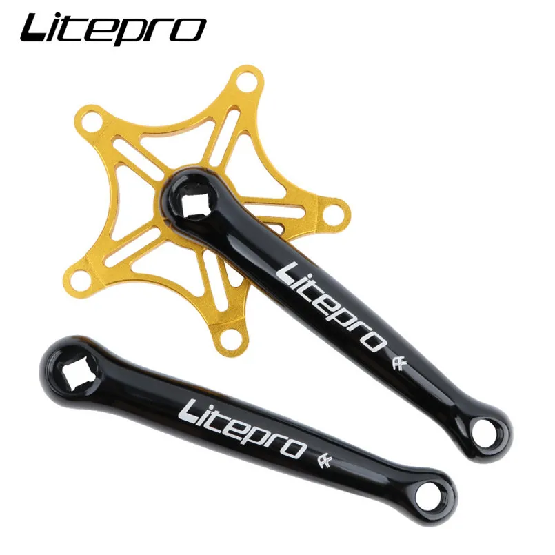 Litepro Crank бензопилы велосипед коленчатый набор складной Сверхлегкий 366g квадратное