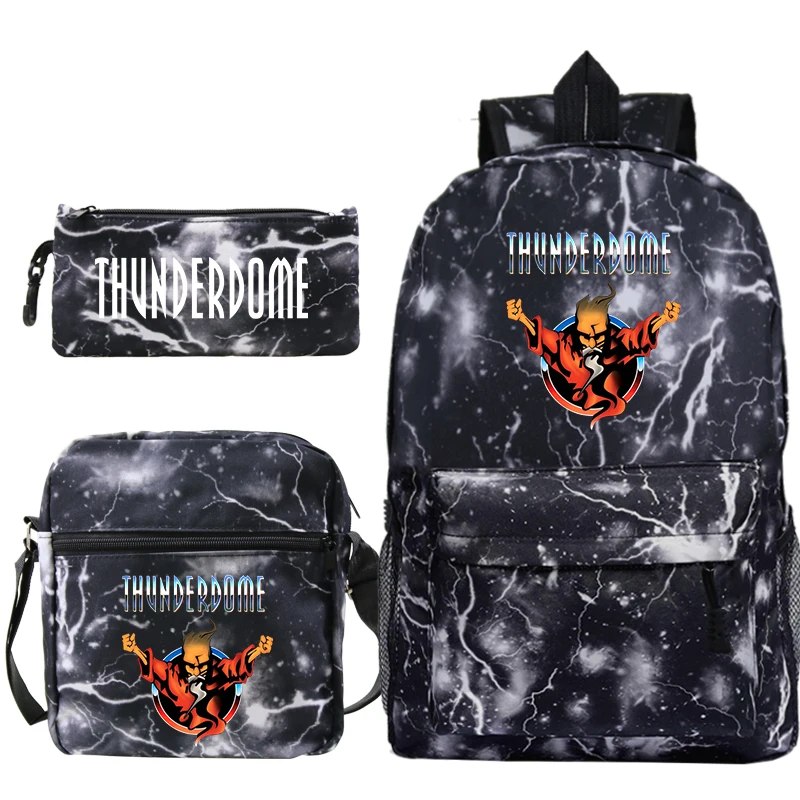 

Boys Girls Anime Backpack 3 Pcs/set Students Thunderdome School Bags Children Cartoon Rucksack Kids Knapsack Teens Bookbags Gift