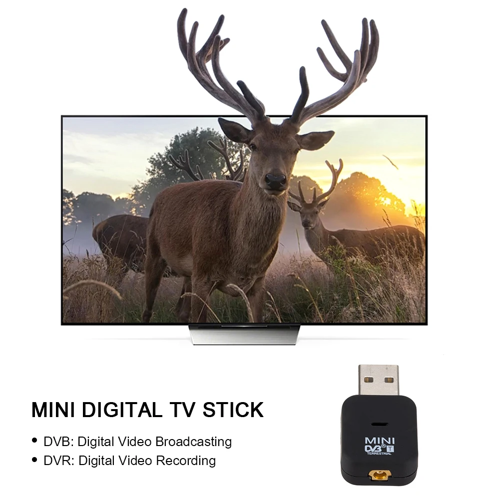 Цифровой ТВ-тюнер для ПК HD ТВ-приемник мини-USB 2 0 DVB-T аксессуары домашнего