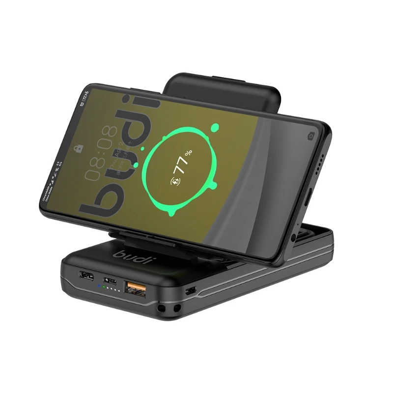 7 in 1 Adapter Splitter Control Converter with LED Lighting Wireless Charging Mobile Phone Cradle Compatible with Drop Shipping