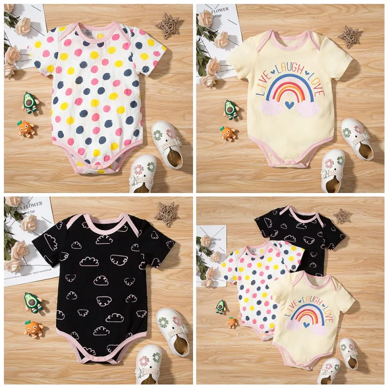 

Newborn Casinar Printing Climbing Cotton Clothing Three-piece Set 80 / 9-12m 2021