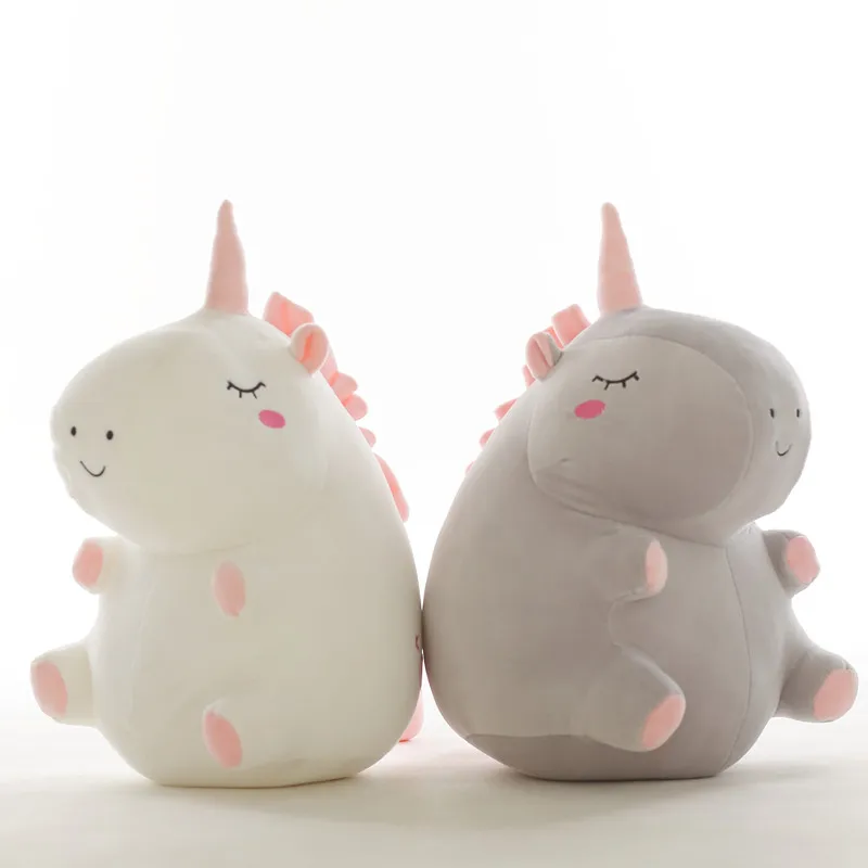 New Hot Sell Round Unicorn Fat Plush Toys Cute Children Birthday Gifts Home Bedroom Decor Baby Appease Doll Sweet Girly Gift