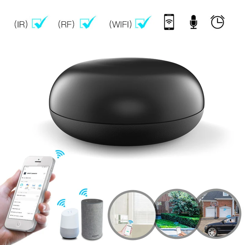 

2021 Universal Wireless WiFi RF+IR Remote Controller For Home Appliances Tuya/Smart Life App Control Work With Alexa Google Home