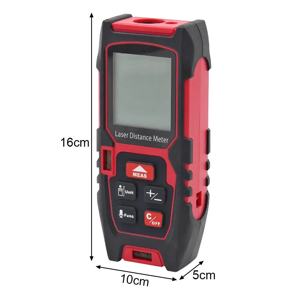

Handheld Laser Measure Mute Laser Distance Meter with Backlit LCD for Distance Area and Volume Measurement