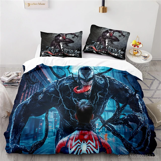 Постельное venom. Кровать человек паук. Кровать веном. Кровать веном. Кровать веном.