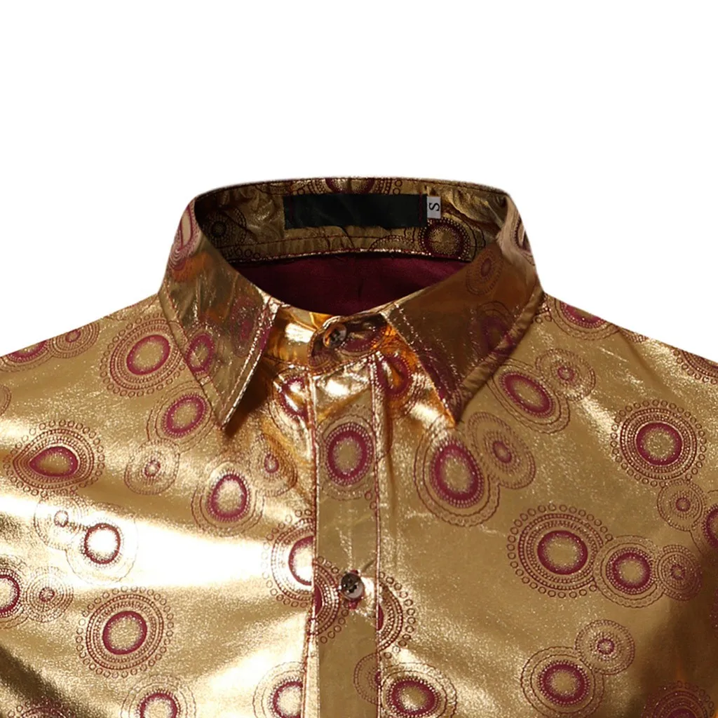 SAGACE роскошная Высококачественная Мужская однобортная рубашка с длинными