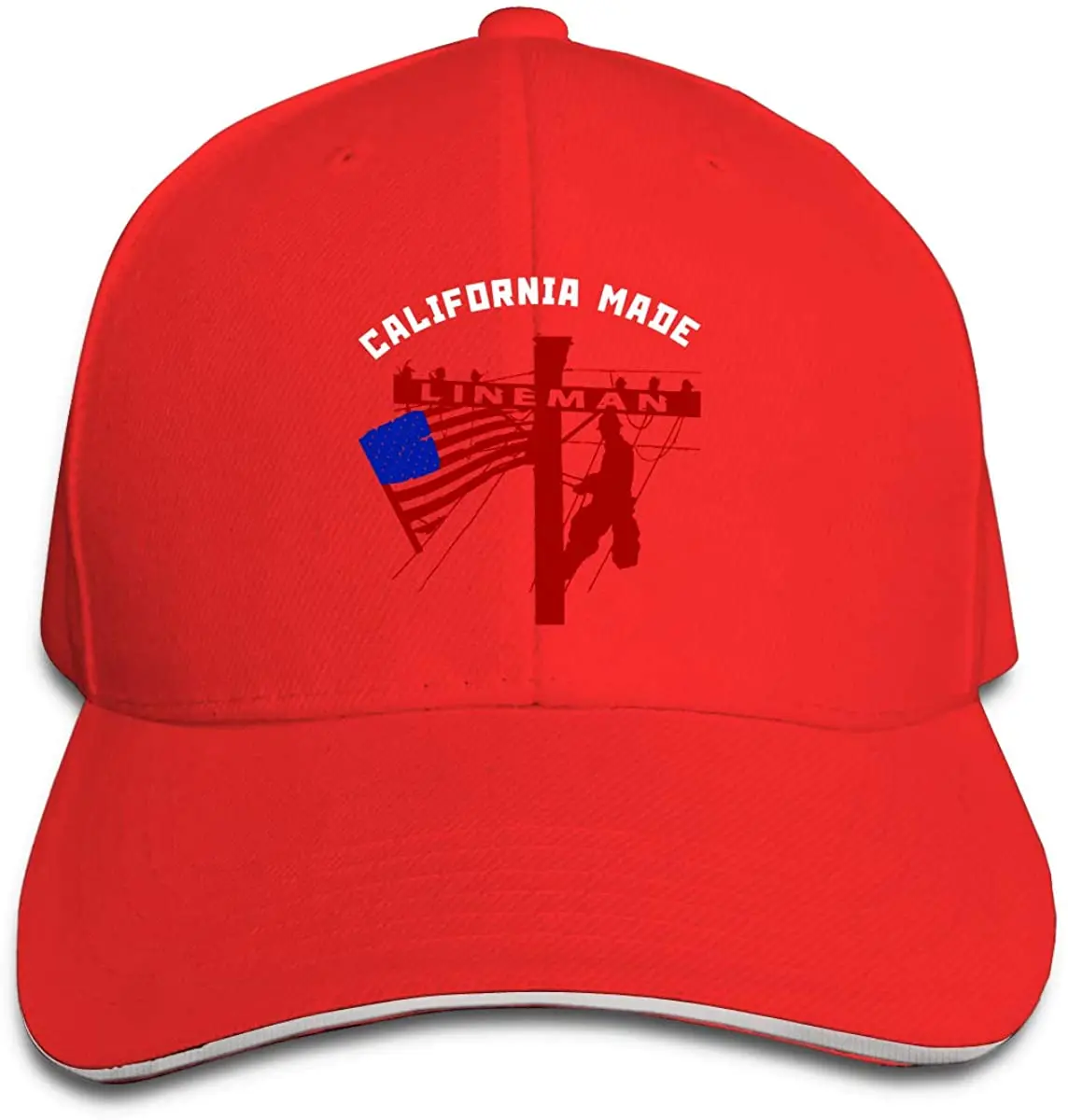 

California Power Pole Electric Cable Lineman Unisex Hats Trucker Hats Dad Baseball Hats Driver Cap