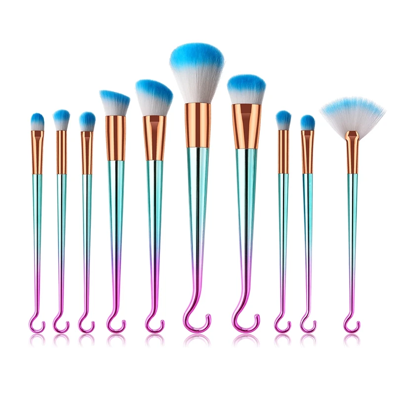

10 Pcs Makeup Brushes Set Eyeshadow Eyebrow Comb Foundation Powder Blusher Edge Control Brush Beauty Cosmetics Tools