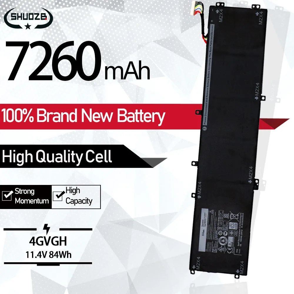 Аккумулятор для ноутбука 4G VGH 1P6KD T453X M5510 P56F DELL Precision 5510 XPS 15 9550 серии 11 4 в 84WH 7260 мАч 6