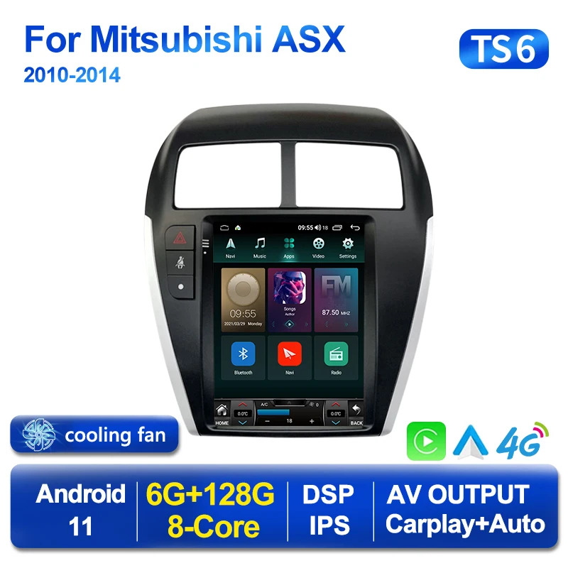Android 11 для Mitsubishi ASX 1 2010 2011 2012 2013 2014 2016 Автомобиль Радио Мультимедийный видеоплеер