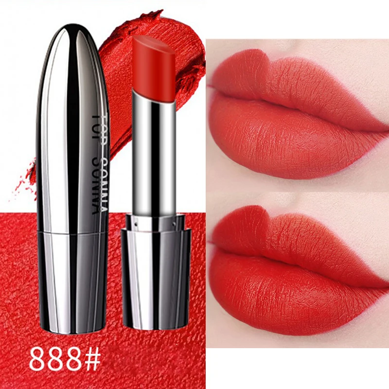 

10 Colors Velvet Matte Lipstick Long Lasting Non Stick Sexy Red Pink Matte Lipsticks Waterproof Lip Tint Cosmetics Female Makeup