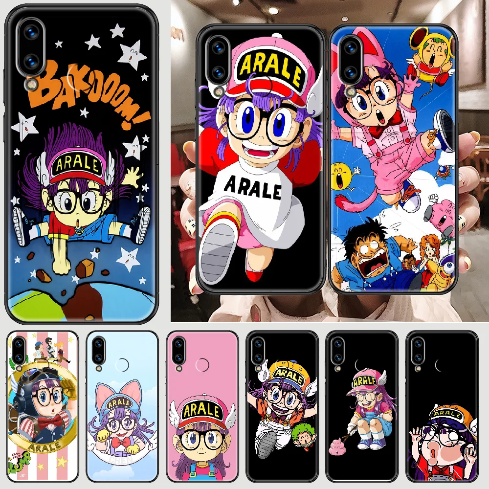 Милый мультяшный чехол Dr Slump для телефона Huawei Honor 6 7 8 9 10 10i 20 A C X Lite Pro Play черный