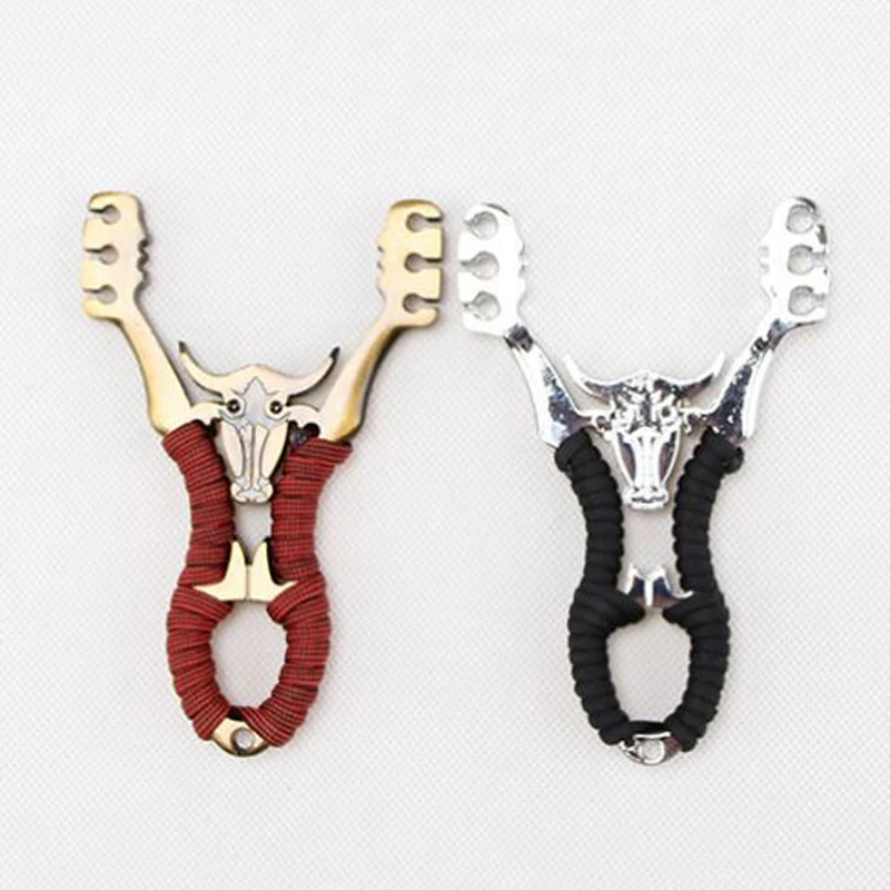 2021 Слингшот из сплава с резиновой лентой, оплетенной веревкой, для охоты и игр на свежем воздухе.