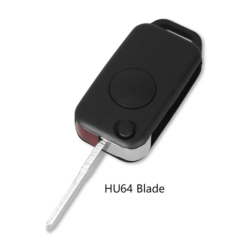 1B HU64 KEYYOU 1/2/3/4 кнопки дистанционного ключа чехол складной чехол для ключей на застежке для Mercedes Benz C, E, S, ML SL ML55 AMG S500 SL500 W168 W124 ключ - Цвет: 1B HU64