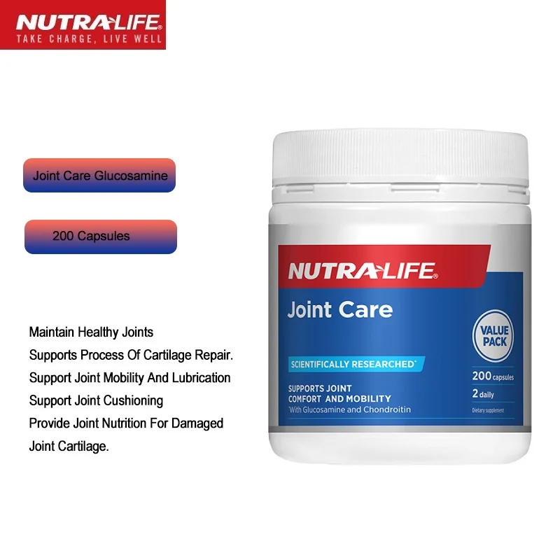 NutraLife формула качества 200 шапок глюкозамин сульфат ЗДОРОВЫЕ СУСТАВЫ мобильность