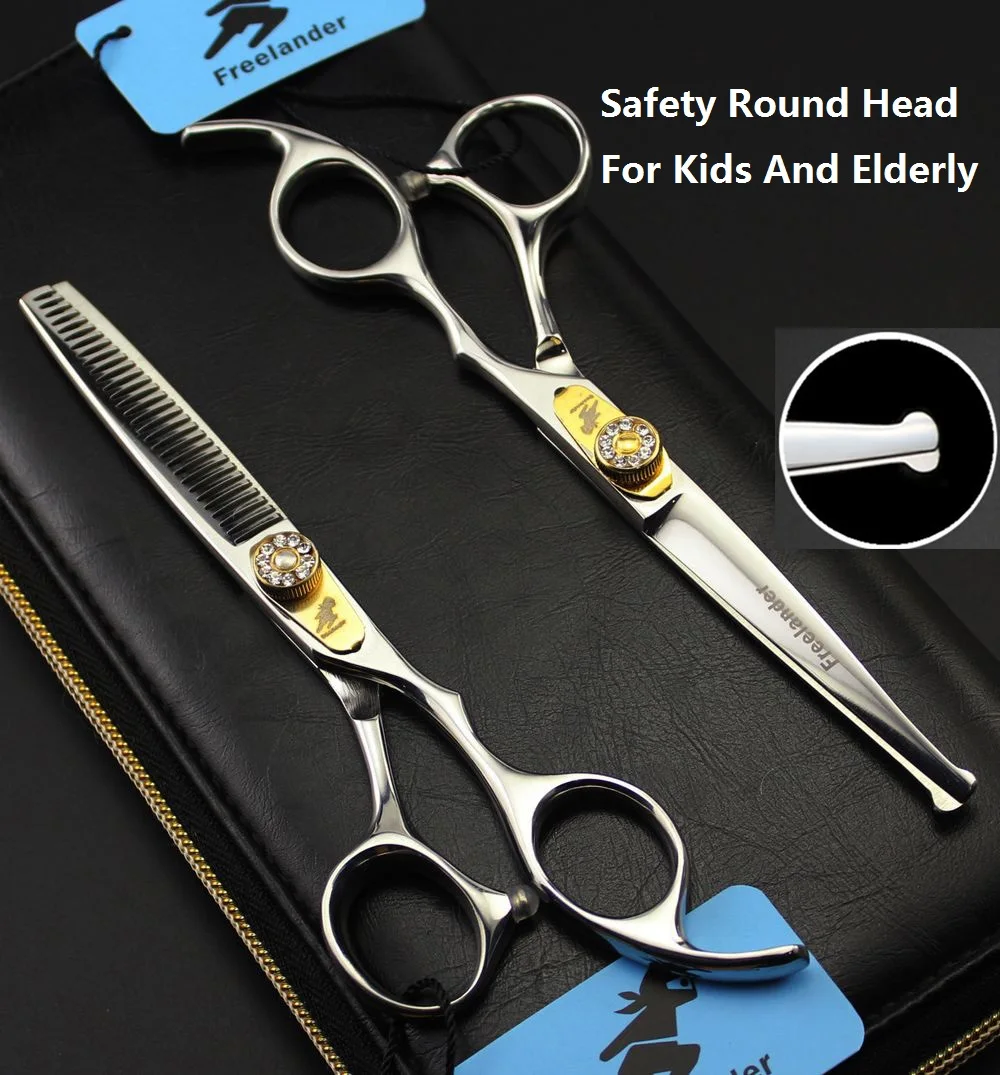 6 дюймов Детские Парикмахерские ножницы Freelander с круглым клинком безопасные для