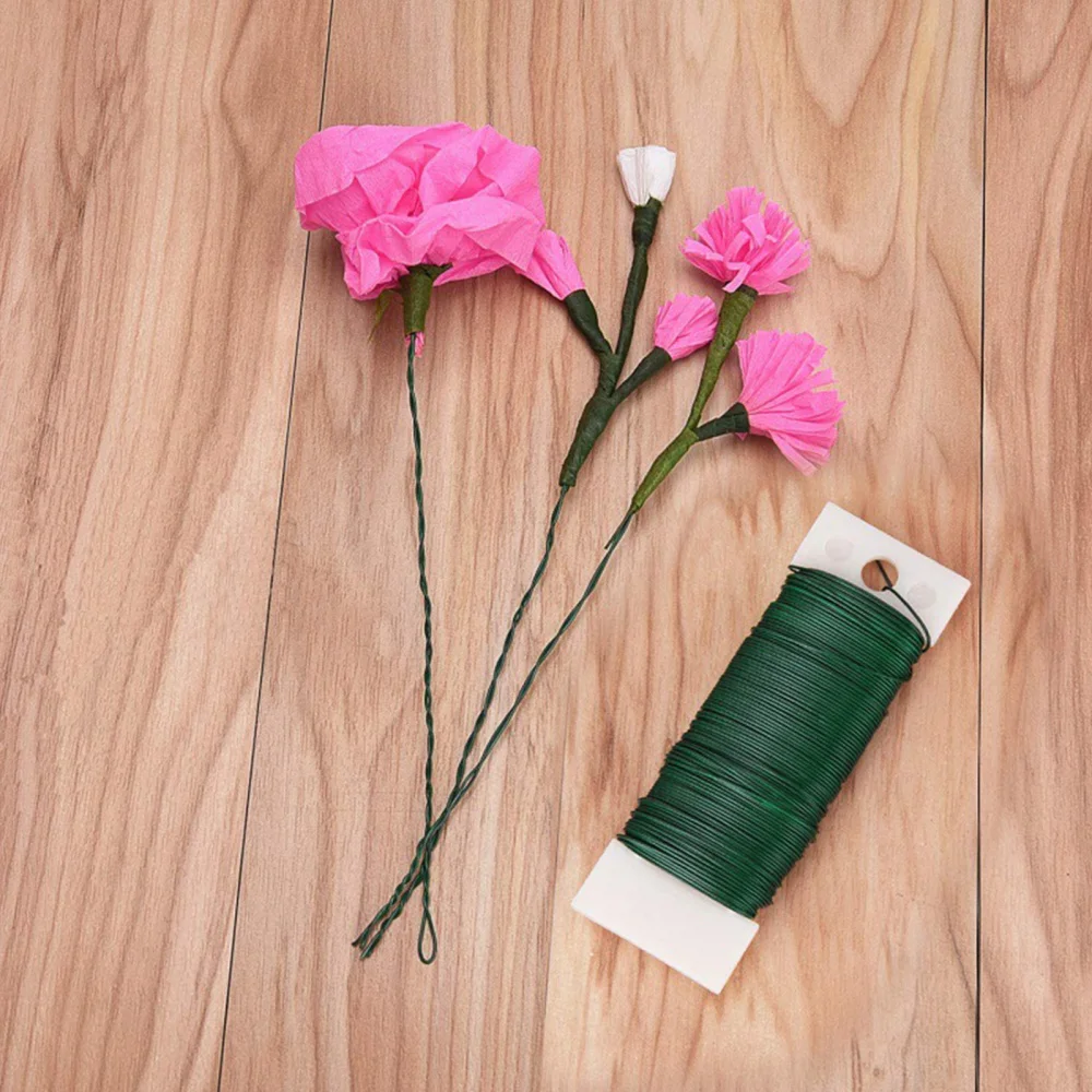 

4 Rolls Garland Flower Arrangement Wire Flexible Floral Paper Wrapped Wire