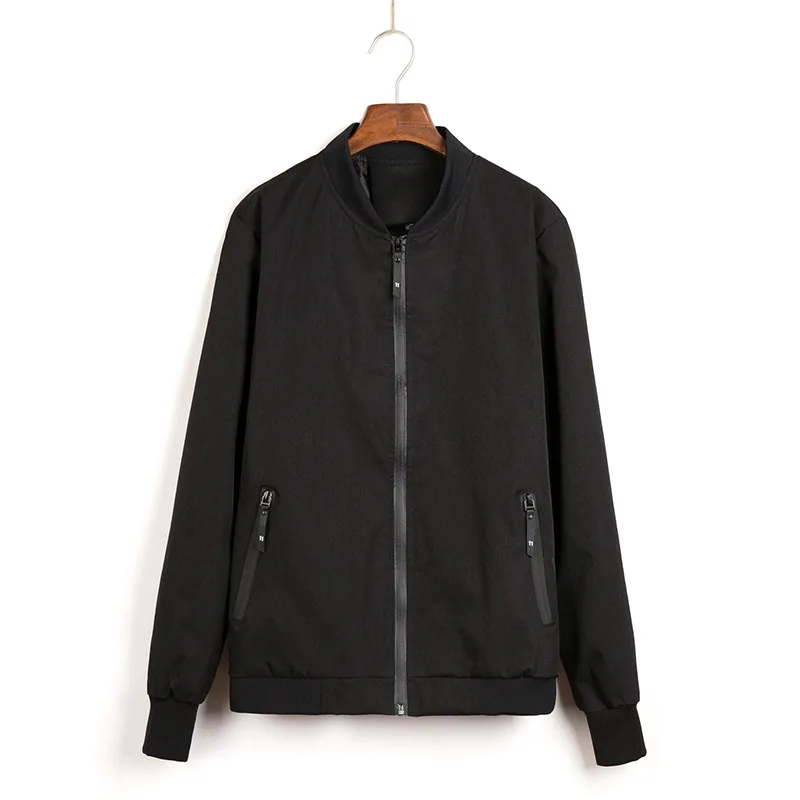 

New Spring Men's Bomber Jacket Solid Color Fashion Thin Jacket Men's Casual Slim-fit Stand-up Collar Jacket Men's Windbreaker