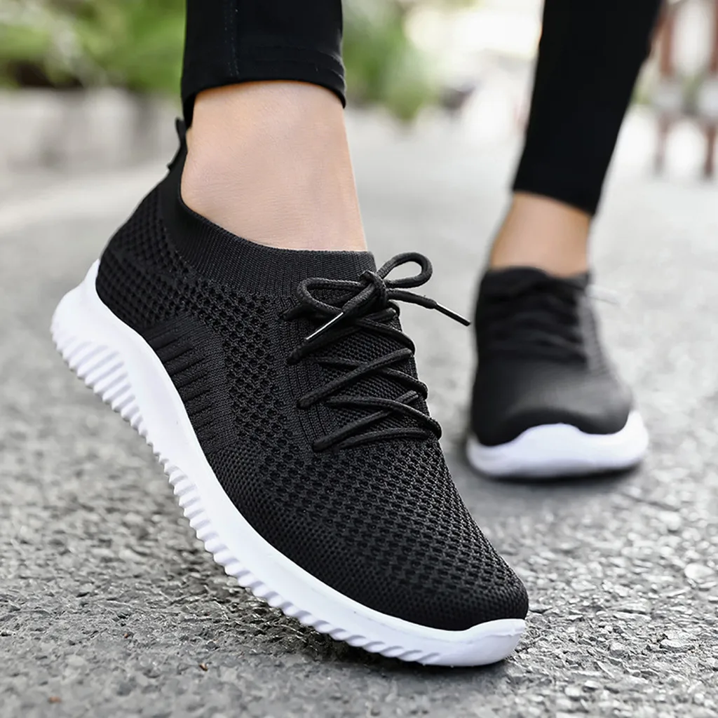 Новинка женские кроссовки для бега Вулканизированная обувь сетчатые Летние