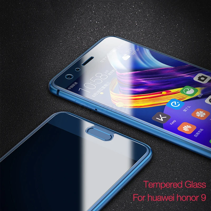 Onenine 4D защита для экрана с резьбой Huawei Honor 9 закаленное стекло полное покрытие