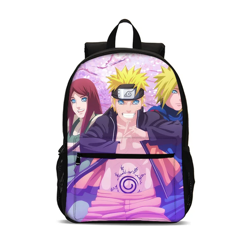 Школьный ранец Наруто ниндзя удзумаки Учиха из аниме дорожный рюкзак для