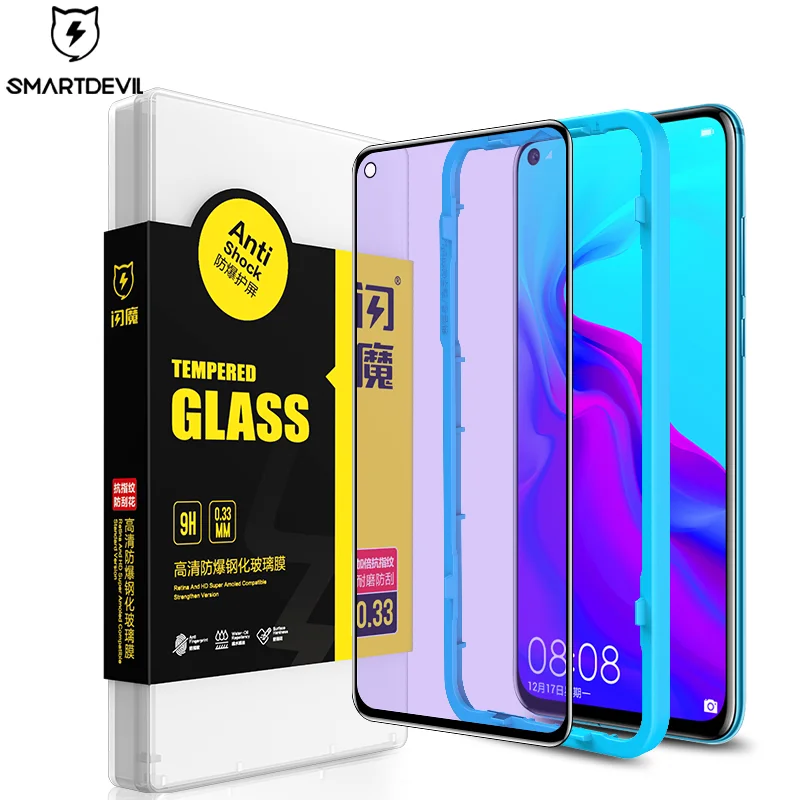 Закаленное стекло SmartDevil для Huawei nova 4 E синяя Защитная пленка экрана защитная