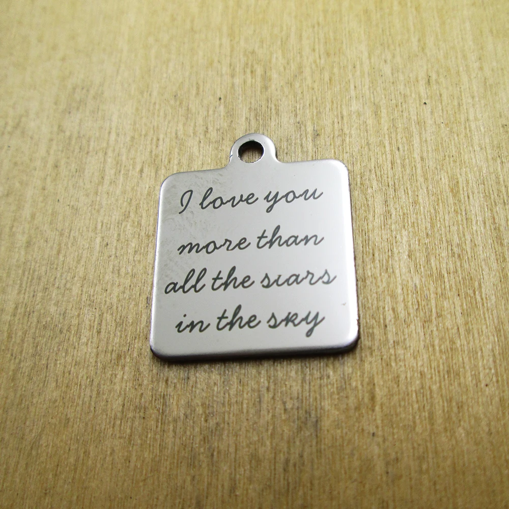 10 шт./партия жена пожарного амулеты из нержавеющей стали лазерной гравировкой DIY