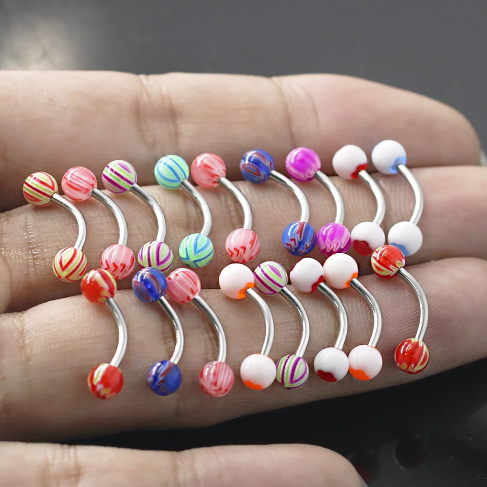 Кольца для пирсинга пупка из нержавеющей стали смешанные ювелирные изделия