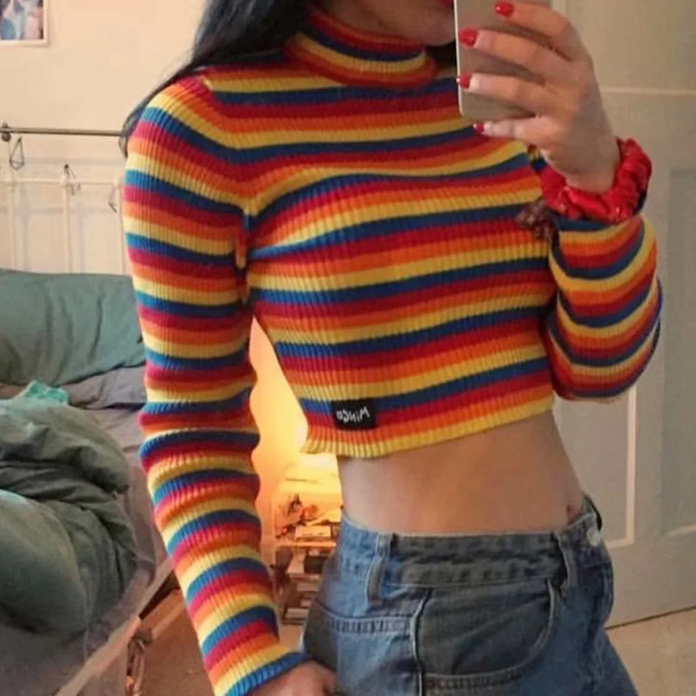 

2021 New Design Fashion Stylish Short Streetwear Casual Women Sweaters Patchwork Summer Women's Sweater