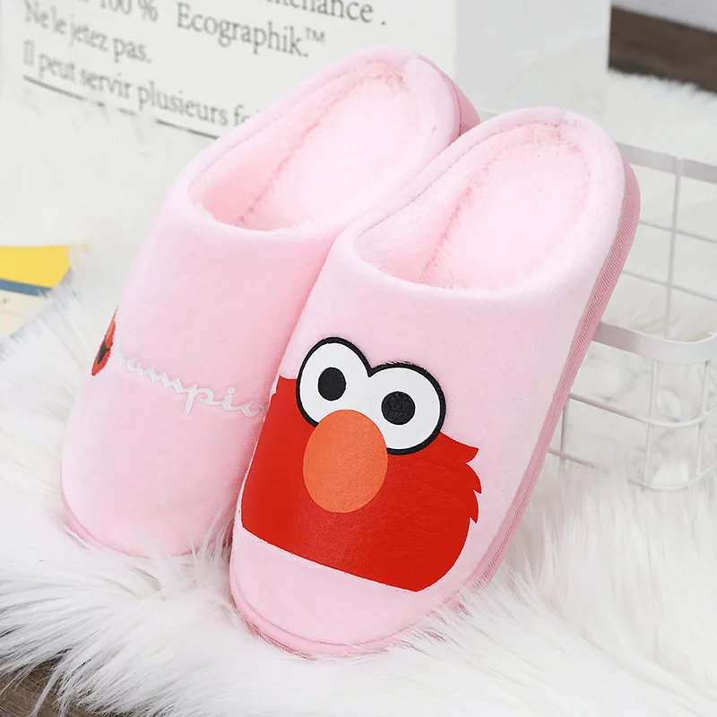 Женские зимние теплые тапочки с мультяшным котом модные Нескользящие домашние