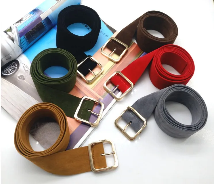 Женский длинный бархатный ремень черный декоративный пояс с узлом и пряжкой |